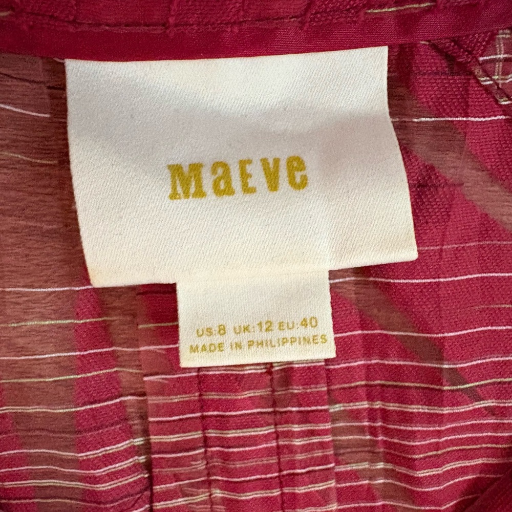 Women's Red Patterned Top - Picture 3 of 3